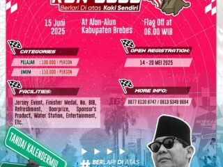 Jangan Lewatkan! Pendaftaran Soekarno Run 2025 Brebes Telah Dibuka, Cek Syarat dan Link Pendaftarannya